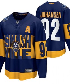 Nashville Predators 92 Ryan Johansen 2022 Stadium Series Navy Jersey Jersey