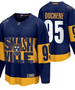 Nashville Predators 95 Matt Duchene 2022 Stadium Series Navy Jersey Jersey