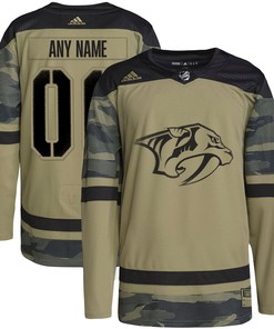 Nashville Predators Adidas Military Appreciation Team Authentic Custom Practice Jersey - Camo Custom Jerseys Nhl