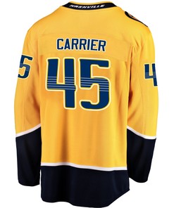 Nashville Predators Alexandre Carrier 45 Home 2022 Stanley Cup Playoffs Breakaway Men Jersey - Gold