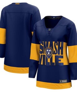 Nashville Predators Branded Womens 2022 Nhl Stadium Series Breakaway Blank Jersey - Navy