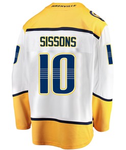 Nashville Predators Colton Sissons 10 Away 2022 Stanley Cup Playoffs Breakaway Men Jersey - White