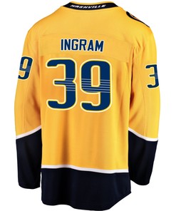 Nashville Predators Connor Ingram 39 Home 2022 Stanley Cup Playoffs Breakaway Men Jersey - Gold