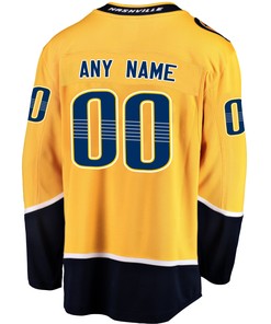 Nashville Predators Custom Home 2022 Stanley Cup Playoffs Breakaway Men Jersey - Gold