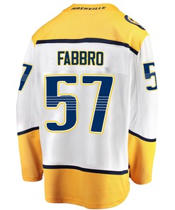 Nashville Predators Dante Fabbro 57 Away 2022 Stanley Cup Playoffs Breakaway Men Jersey - White