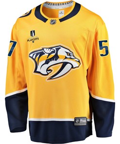 Nashville Predators Dante Fabbro 57 Home 2022 Stanley Cup Playoffs Breakaway Men Jersey - Gold