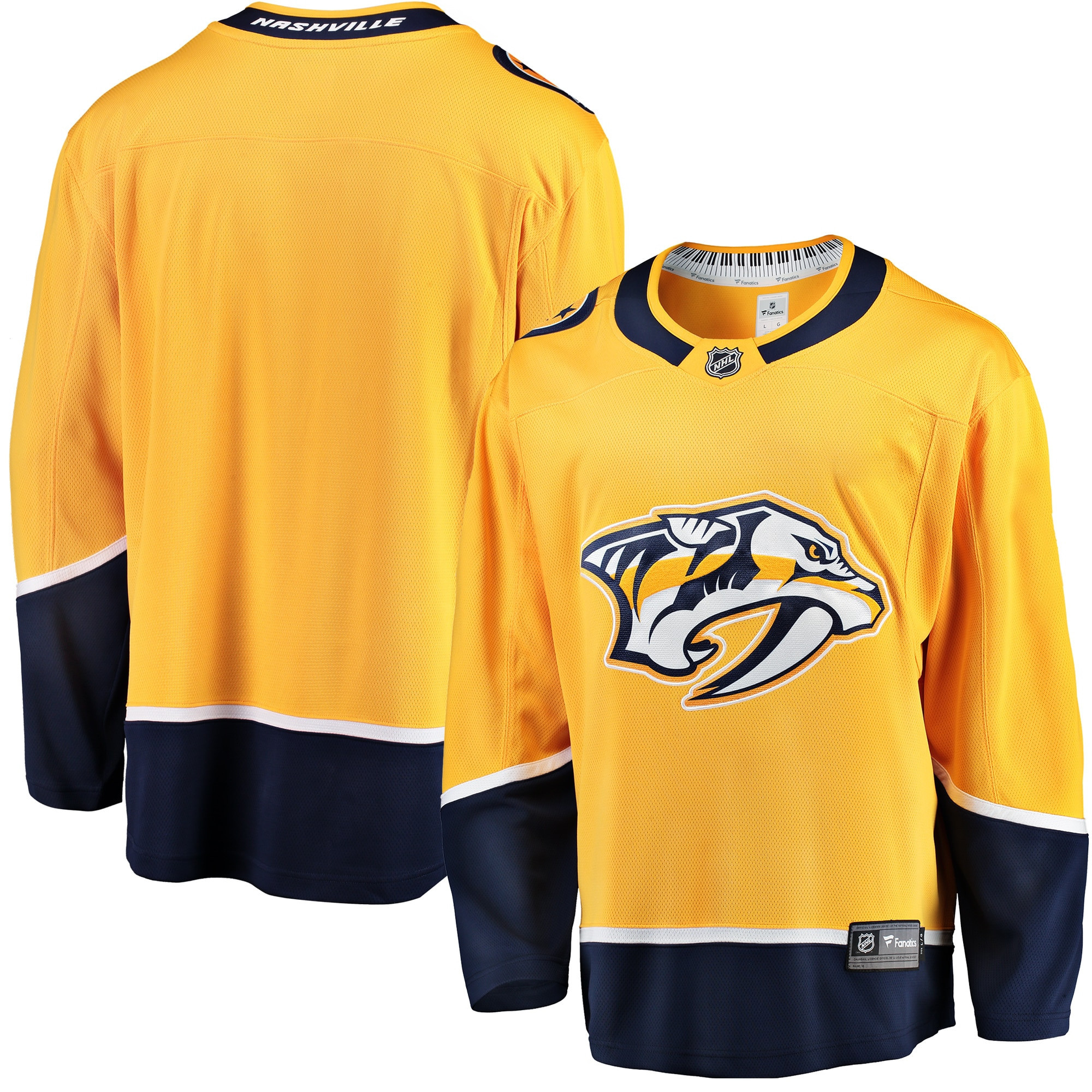 Nashville Predators Fanatics Branded Breakaway Home Jersey Gold Nhl