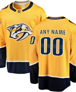Nashville Predators Fanatics Branded Home Breakaway Custom Jersey Gold Custom Jerseys Nhl
