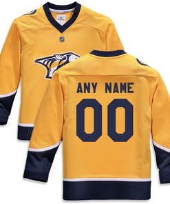 Nashville Predators Fanatics Branded Home Replica Custom Jersey - Yellow Custom Jerseys Nhl