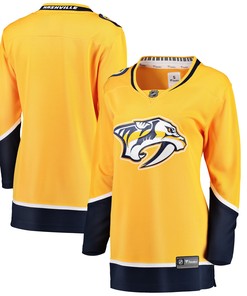 Nashville Predators Fanatics Branded Womens Breakaway Home Jersey Yellow Nhl