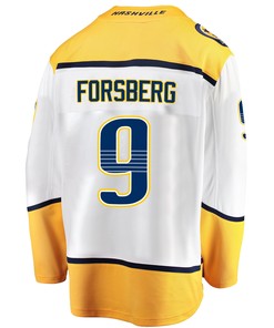 Nashville Predators Filip Forsberg 9 Away 2022 Stanley Cup Playoffs Breakaway Men Jersey - White