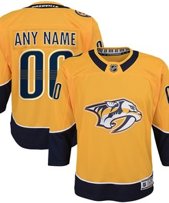 Nashville Predators Home Premier Custom Jersey - Yellow Custom Jerseys Nhl