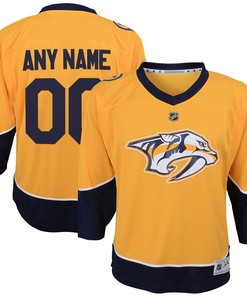 Nashville Predators Infant Team Home Replica Custom Jersey - Yellow Custom Jerseys Nhl