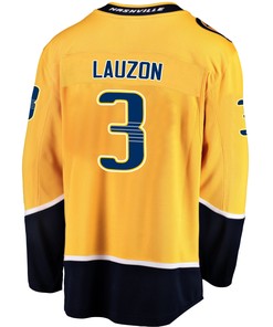 Nashville Predators Jeremy Lauzon 3 Home 2022 Stanley Cup Playoffs Breakaway Men Jersey - Gold