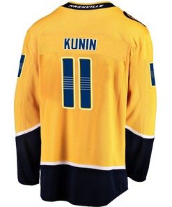 Nashville Predators Luke Kunin 11 Home 2022 Stanley Cup Playoffs Breakaway Men Jersey - Gold