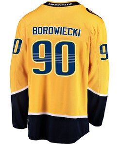 Nashville Predators Mark Borowiecki 90 Home 2022 Stanley Cup Playoffs Breakaway Men Jersey - Gold
