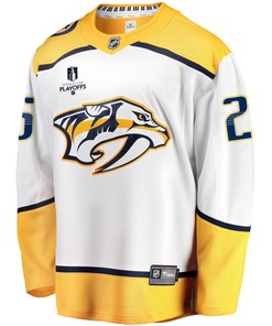Nashville Predators Mathieu Olivier 25 Away 2022 Stanley Cup Playoffs Breakaway Men Jersey - White