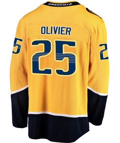 Nashville Predators Mathieu Olivier 25 Home 2022 Stanley Cup Playoffs Breakaway Men Jersey - Gold