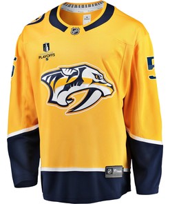 Nashville Predators Matt Benning 5 Home 2022 Stanley Cup Playoffs Breakaway Men Jersey - Gold