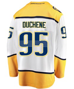 Nashville Predators Matt Duchene 95 Away 2022 Stanley Cup Playoffs Breakaway Men Jersey - White
