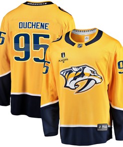 Nashville Predators Matt Duchene 95 Home 2022 Stanley Cup Playoffs Breakaway Men Jersey - Gold