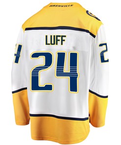 Nashville Predators Matt Luff 24 Away 2022 Stanley Cup Playoffs Breakaway Men Jersey - White