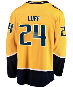 Nashville Predators Matt Luff 24 Home 2022 Stanley Cup Playoffs Breakaway Men Jersey - Gold