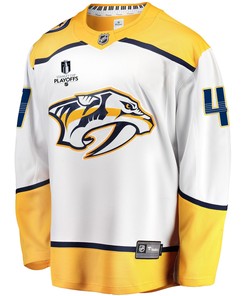 Nashville Predators Michael McCarron 47 Away 2022 Stanley Cup Playoffs Breakaway Men Jersey - White