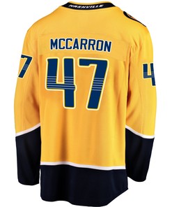 Nashville Predators Michael McCarron 47 Home 2022 Stanley Cup Playoffs Breakaway Men Jersey - Gold