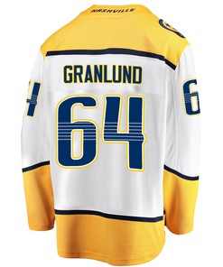 Nashville Predators Mikael Granlund 64 Away 2022 Stanley Cup Playoffs Breakaway Men Jersey - White