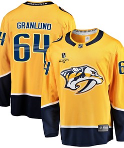Nashville Predators Mikael Granlund 64 Home 2022 Stanley Cup Playoffs Breakaway Men Jersey - Gold