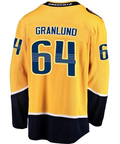 Nashville Predators Mikael Granlund 64 Home 2022 Stanley Cup Playoffs Breakaway Men Jersey - Gold