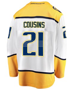 Nashville Predators Nick Cousins 21 Away 2022 Stanley Cup Playoffs Breakaway Men Jersey - White