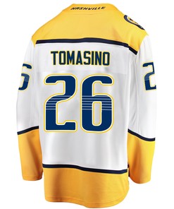 Nashville Predators Philip Tomasino 26 Away 2022 Stanley Cup Playoffs Breakaway Men Jersey - White