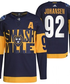 Nashville Predators Ryan Johansen 2022 Stadium Series Navy 92 Jersey Primegreen Jersey