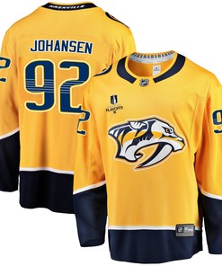 Nashville Predators Ryan Johansen 92 Home 2022 Stanley Cup Playoffs Breakaway Men Jersey - Gold