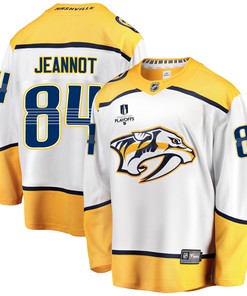 Nashville Predators Tanner Jeannot 84 Away 2022 Stanley Cup Playoffs Breakaway Men Jersey - White