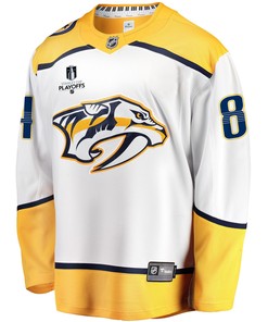 Nashville Predators Tanner Jeannot 84 Away 2022 Stanley Cup Playoffs Breakaway Men Jersey - White