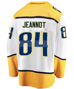 Nashville Predators Tanner Jeannot 84 Away 2022 Stanley Cup Playoffs Breakaway Men Jersey - White