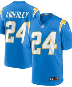 Nasir Adderley 24 Los Angeles Chargers Game Jersey - Powder Blue