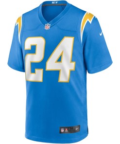 Nasir Adderley 24 Los Angeles Chargers Game Jersey - Powder Blue
