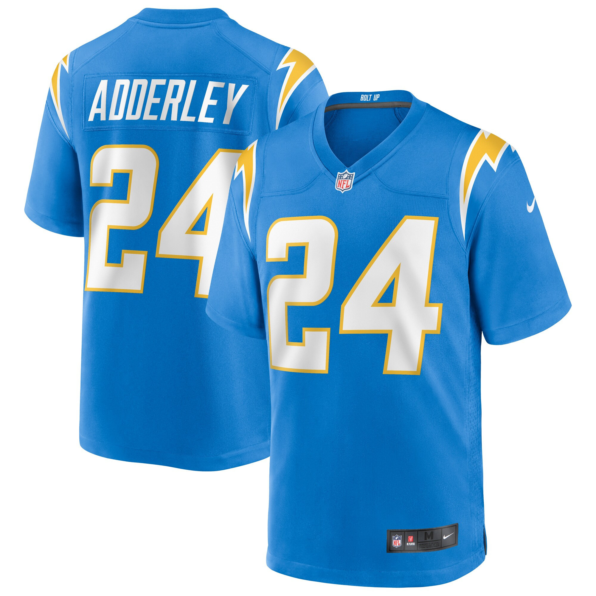 Nasir Adderley Los Angeles Chargers Game Jersey - Powder Blue Nfl