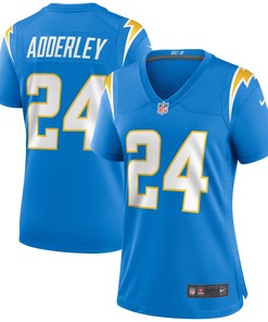 Nasir Adderley Los Angeles Chargers Womens Game Jersey - Powder Blue Nfl