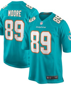 Nat Moore Miami Dolphins Game Retired Player Jersey - Aqua Nfl