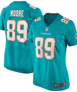 Nat Moore Miami Dolphins Womens Game Retired Player Jersey - Aqua Nfl