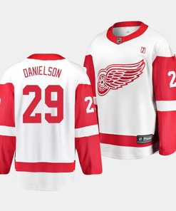 Nate Danielson #29 Detroit Red Wings 2023 NHL Draft Away Men Jersey - White