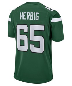 Nate Herbig New York Jets Game Player Jersey - Gotham Green