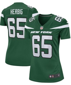 Nate Herbig New York Jets Women's Game Player Jersey - Gotham Green