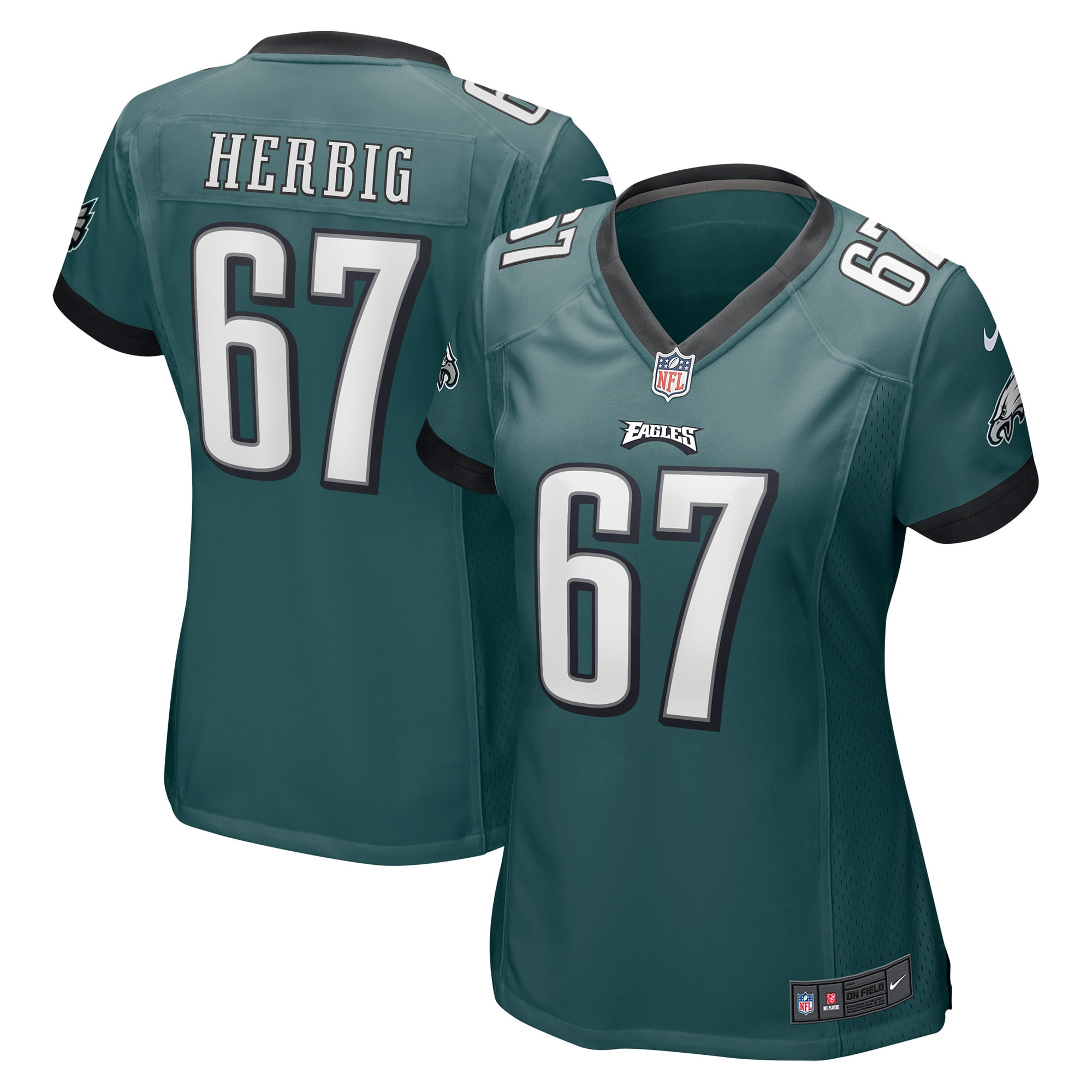 Nate Herbig Philadelphia Eagles Womens Game Jersey - Midnight Green Nfl