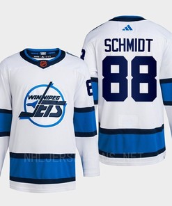 Nate Schmidt 88 Reverse Retro 2.0 2022 Winnipeg Jets White Jersey Primegreen